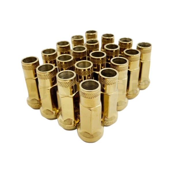 GKTECH M12X1.5 GOLD OPEN ENDED LUG NUTS (PACK OF 20)