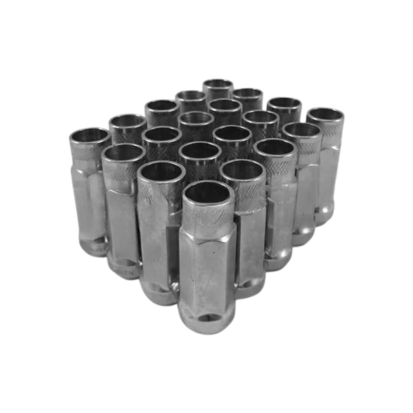 GKTECH M12X1.25 SILVER OPEN ENDED LUG NUTS (PACK OF 20)