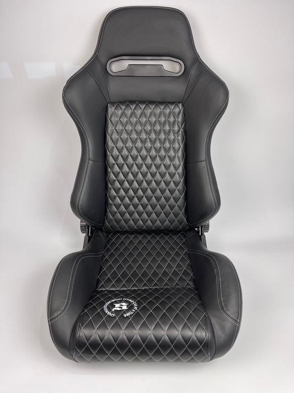 Bucket Seat Reclinable - Checker style black