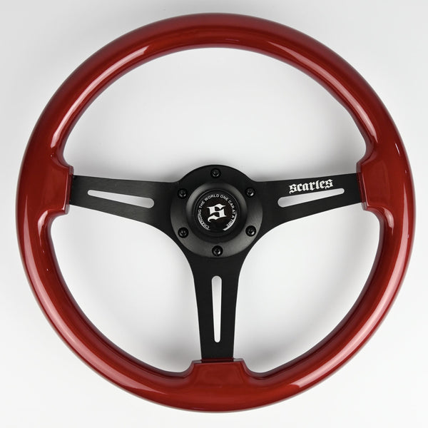 Scarles Red & Black Steering Wheel