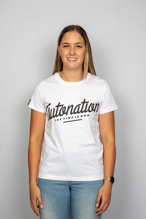 Autonation Womens Italic Tee - white