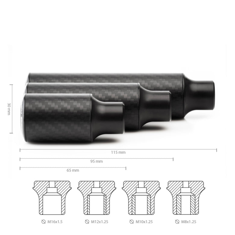 Nuke Gear Knob Cavernous Carbon, Matte finish 95mm
