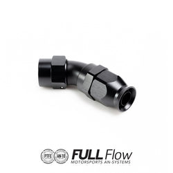 Full Flow PTFE Hose End Fitting 45 Degree AN-12