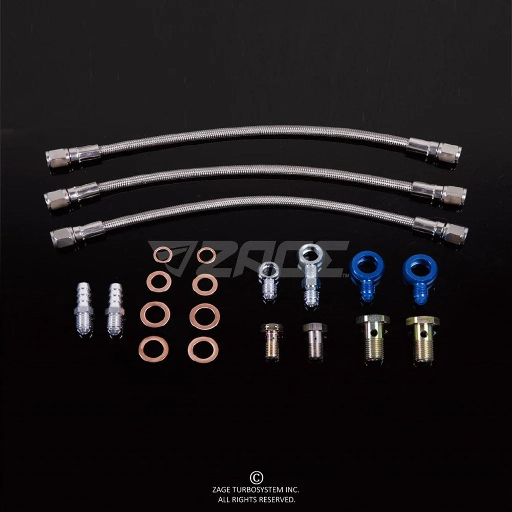 Braided Oil & Water Line Kit for Nissan Silvia S13 SR20DET Ball Bearing Turbo With Restrictor (Order in)