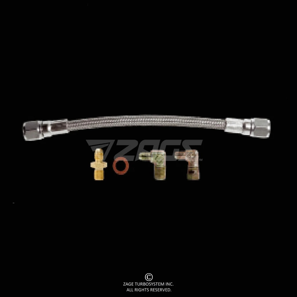 Braided Oil Feed Line Kit for T3/T4 Turbos on DSM 1G/2G 1040cm (Order in)