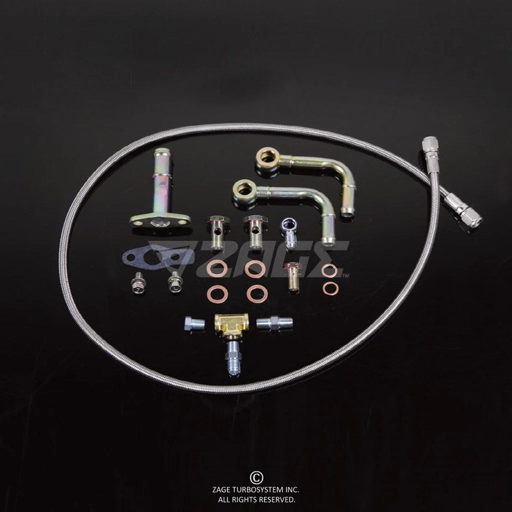Braided Oil & Water Line Kit for Mitsubishi TF035/ TD04 Turbos (Order in)
