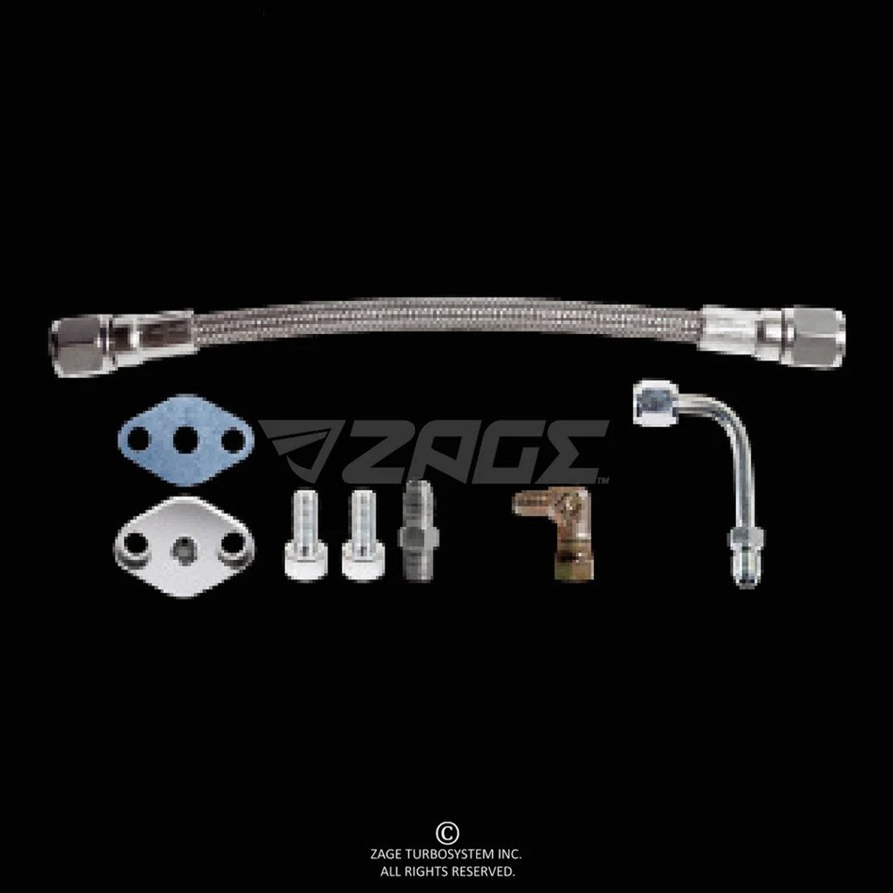 Braided Oil Feed Line Kit for T3/ T4/ GT40/ TD07 Turbos (Order in)