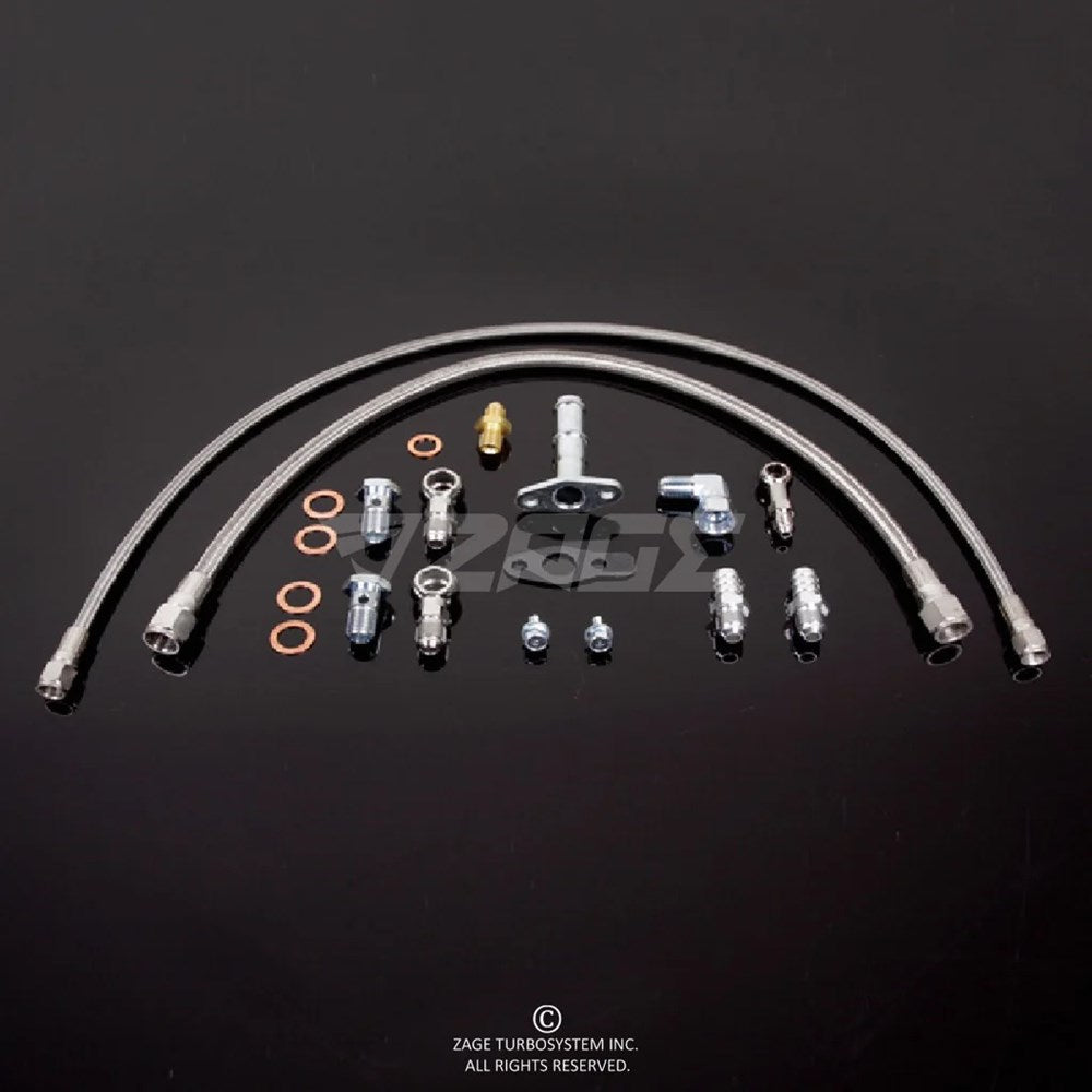 Braided Oil & Water Line Kit For MHI TD05/TD06 Turbo on Hyundai Genesis Coupe 2.0T (Order in)