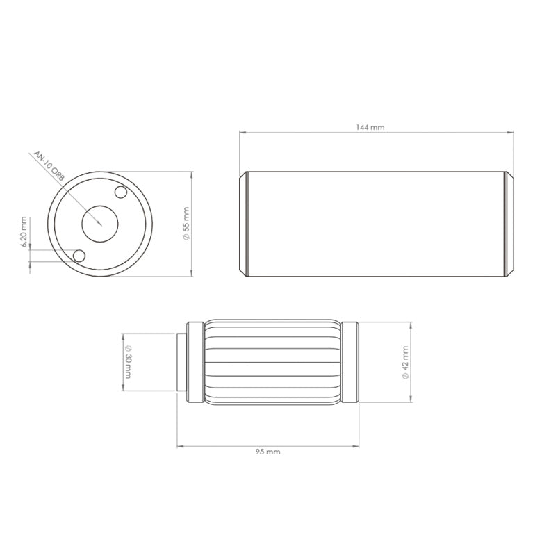 Nuke Fuel Filter Slim 100 Micron Stainless Steel