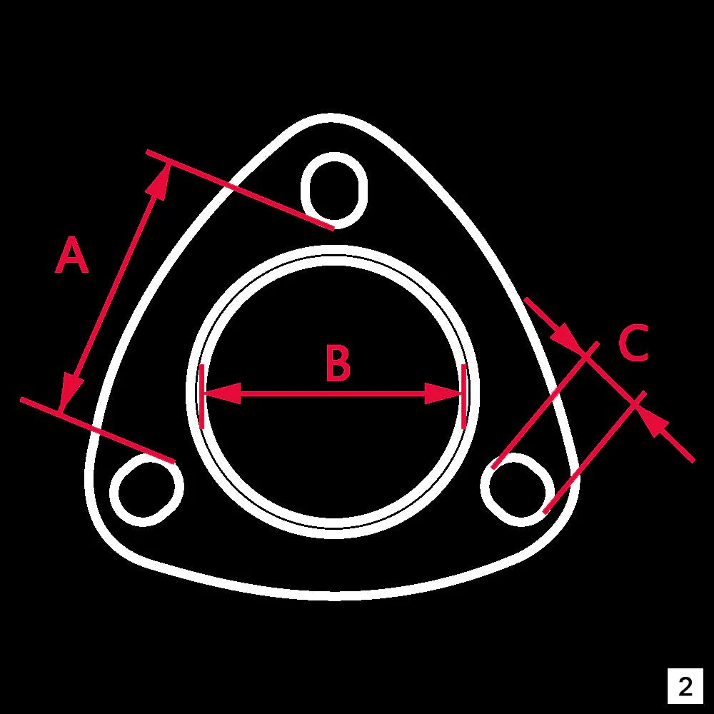 3-Bolt Exhaust Gasket 72mm (Order in)