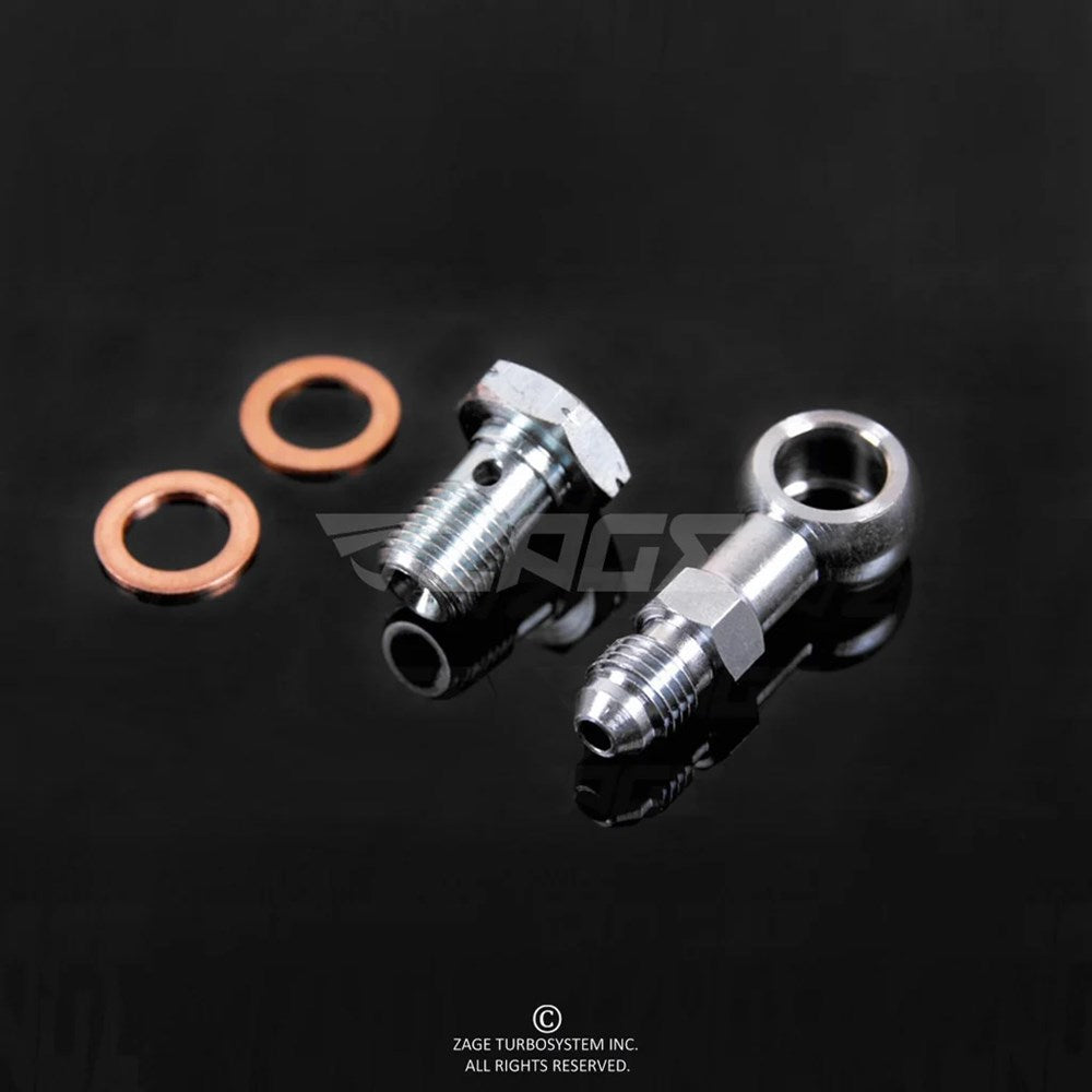Turbo Oil Feed Banjo Fitting Kit M10x1.5mm - AN4 30mm (Order in)