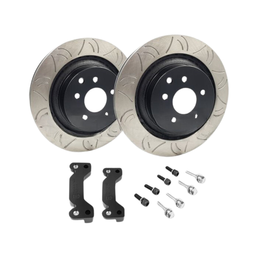 GKTECH 340MM REAR ROTOR UPGRADE KIT - R32, R33, R34 GTR (Order in)