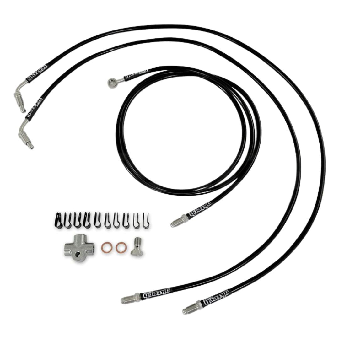 GKTECH 2 POT NISSAN STAND ALONE SS BRAIDED BRAKE LINE KIT