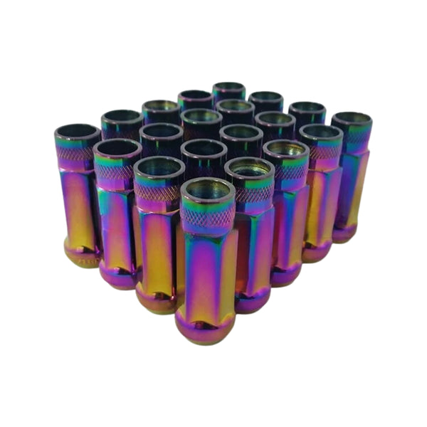 GKTECH M12X1.5 NEO CHROME OPEN ENDED LUG NUTS (PACK OF 20)