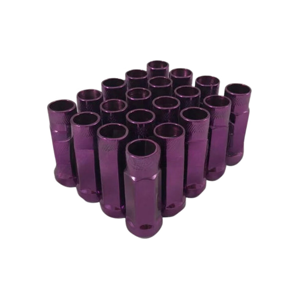 GKTECH M12X1.5 PURPLE OPEN ENDED LUG NUTS (PACK OF 20)