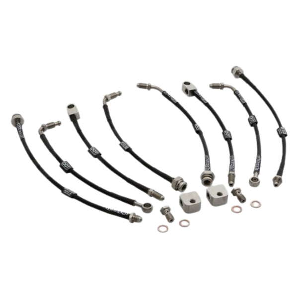 GKTECH R32 GT-R/GTS4 BRAIDED BRAKE LINES Hard Line Delete (Order in)