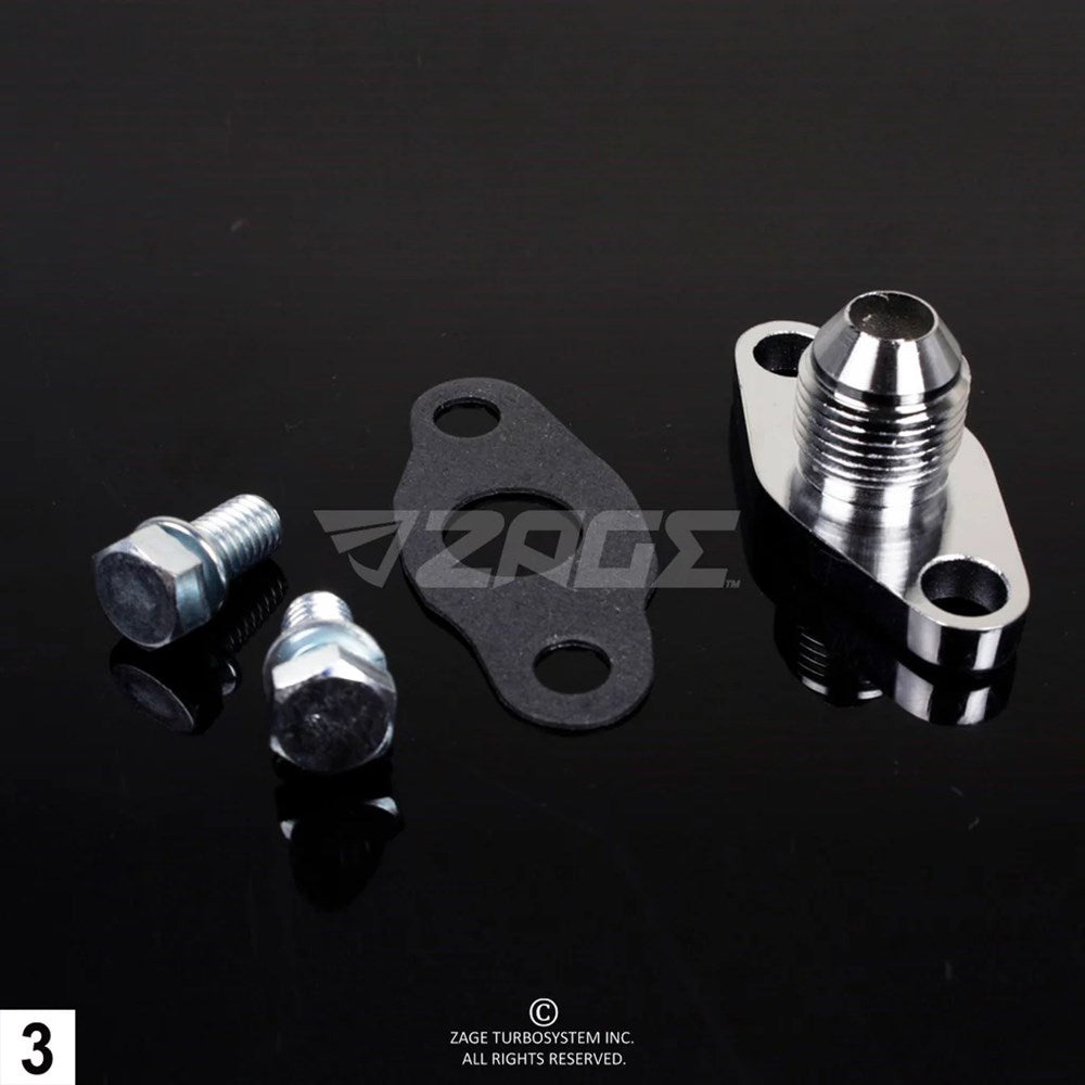 Turbo Oil Drain Flange AN8 Garrett T25, T28 (Order in)