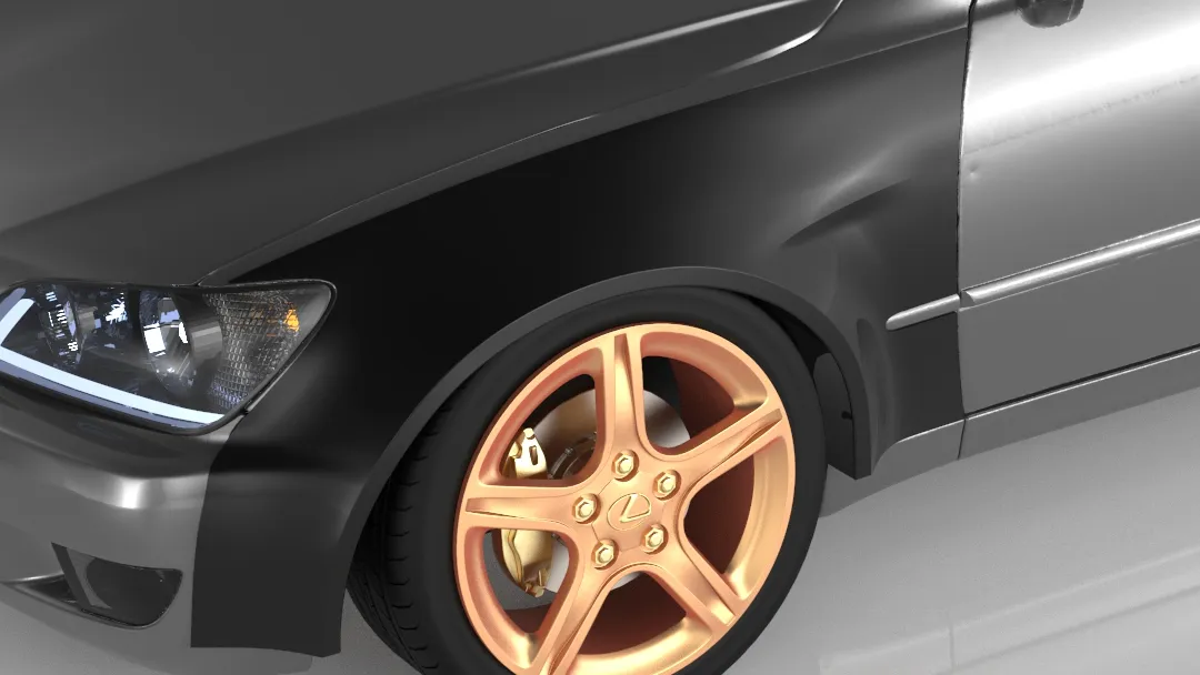 PSM IS300 ABS Left Fender overlay from the widebody kit (Order in)