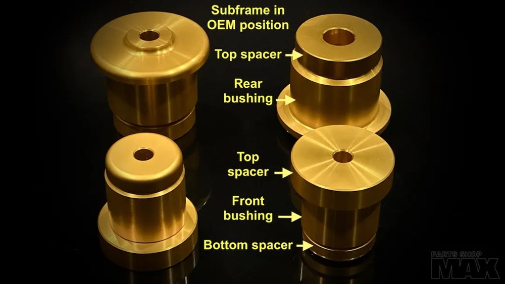 65mm Sub Riser PSM XE20 IS250 350 F & GS 3rd gen Sub Frame Riser, solid bushings (Ord ...