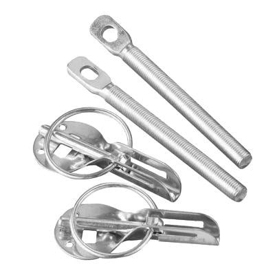 Grayston Aluminium Bonnet Pins Silver
