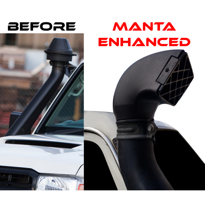 AIR RAM 3_ in TO SUIT VDJ76, 78, 79 LANDCRUISER - V2 NEW STYLE, FITS INSIDE OEM SNORKEL