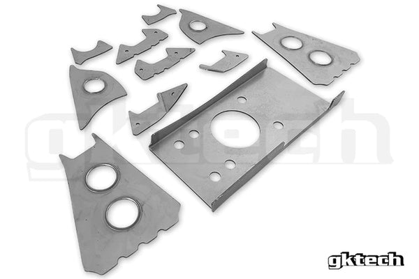 GKTECH V2 S13/180SX/R32 GTS-T HICAS SUBFRAME WELD IN REINFORCEMENT PLATES (Order in)