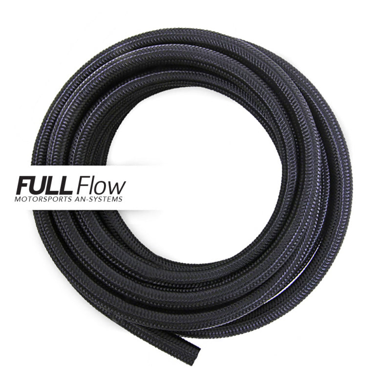 Nuke Black Nylon Braided Fuel Hose AN-6 2m (Order in)