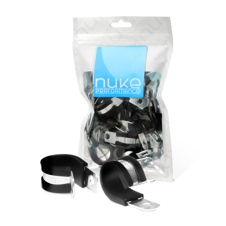 Nuke Stainless Steel AN8 P-Clamp for PTFE fuel hose 10pcs (Order in)