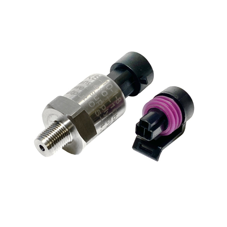 Nuke 10 BAR (150 PSI) fuel/oil pressure sensor, 1/8 NPT, with connector (Order in)