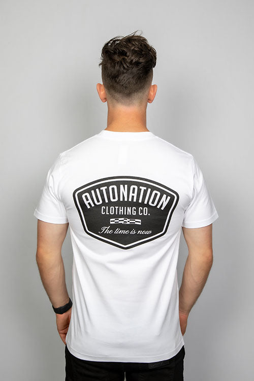 Autonation Mens Check Tee - white