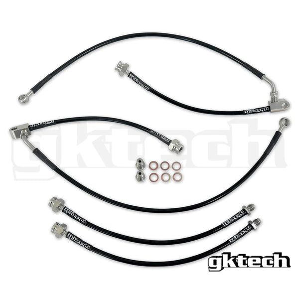 GKTECH Z34 370Z BRAIDED BRAKE LINE SET (FRONT AND REAR) (Order in)