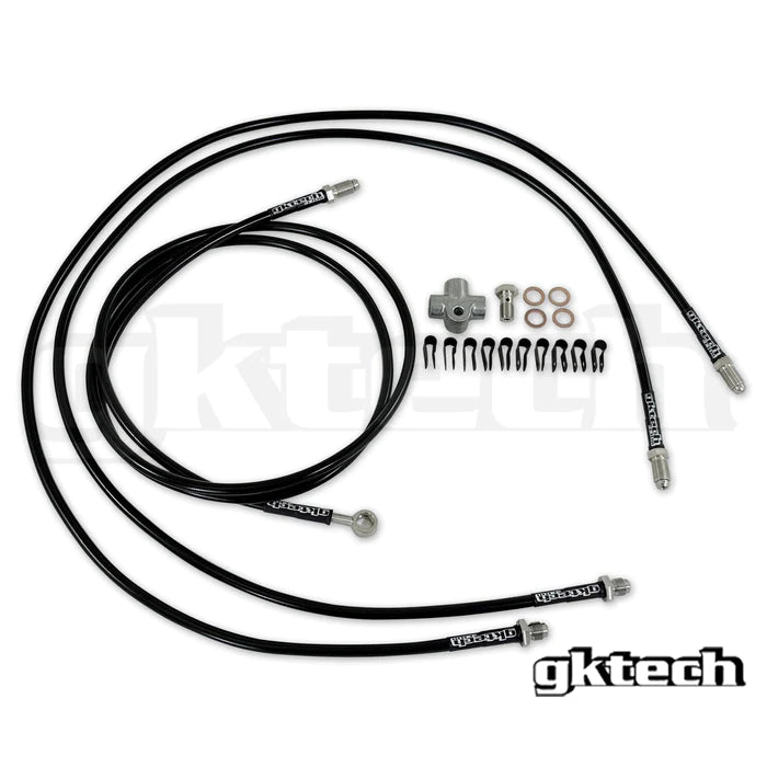 GKTECH Z33 350Z/Z34 370Z /V35/V36 COUPE STAND ALONE SS BRAIDED HYDRAULIC HANDBRAKE LINE KIT (Order in)
