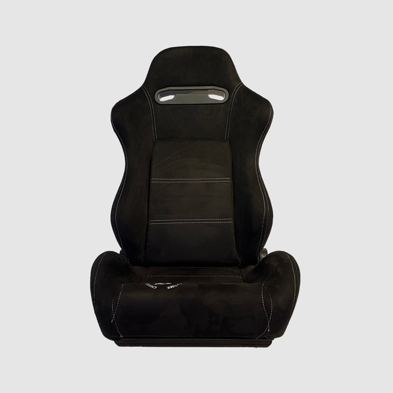 Bucket Seat - Black Suede Reclinable