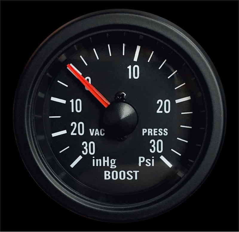 Prosport Mechanical Boost Gauge 52mm Basic Black Series