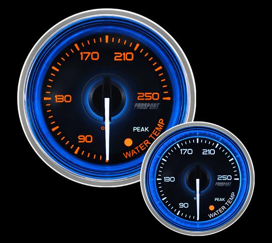 Prosport Oil Temperature Gauge 52mm Crystal Blue Series
