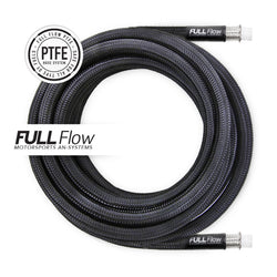 Nuke Black Nylon PTFE Stainless Braided Fuel Hose AN-8, 6m length