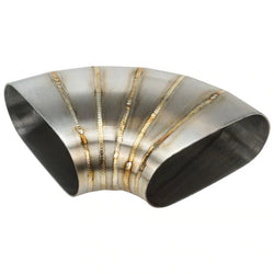 PROFLOW PIE CUT WELDED OVAL TUBE HORIZONTAL 304 STAINLESS 4.0" 90 DEG *SCARLES*