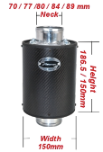Simota Universal Inline Carbon Fibre Intake Kit 3"